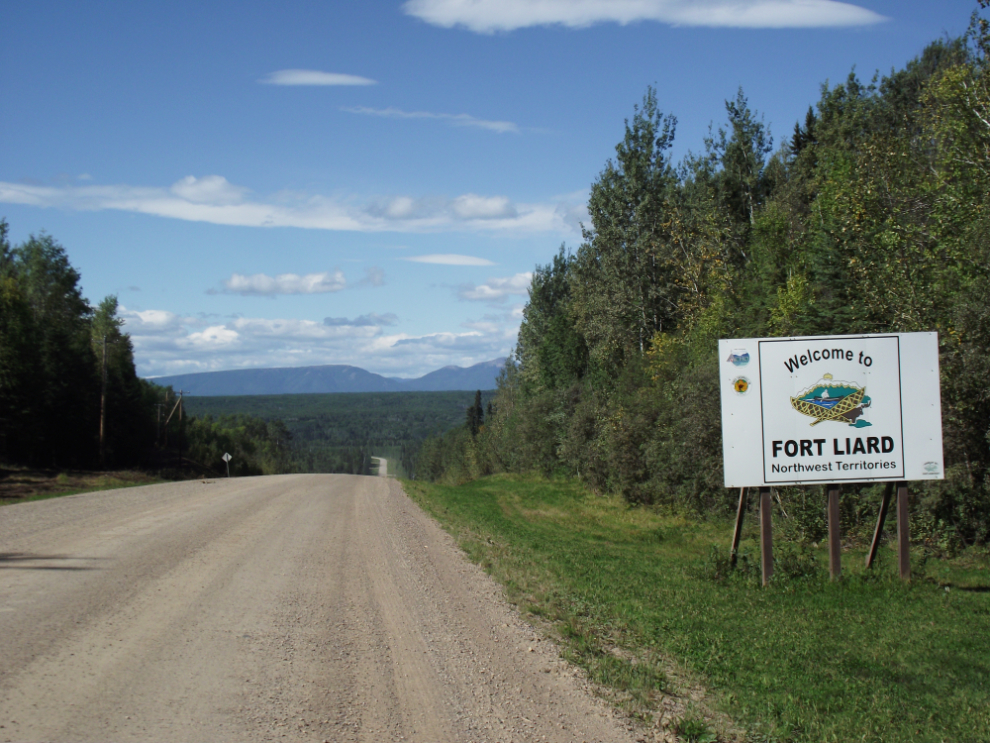 The side road to Fort Liard.