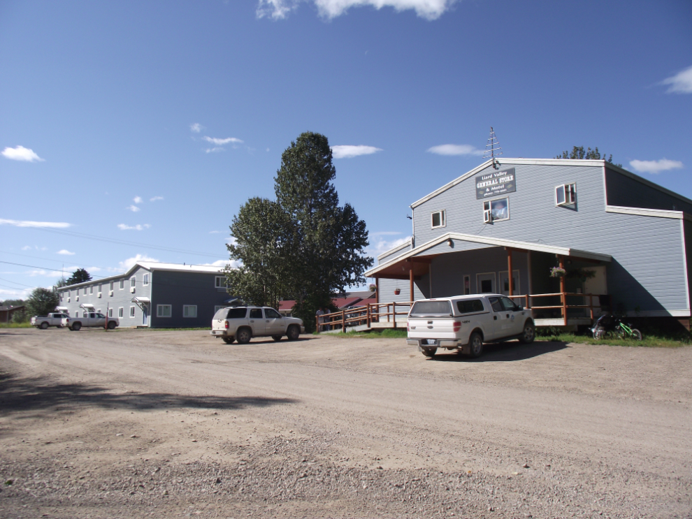 A large motel and one of 2 stores at Fort Liard.