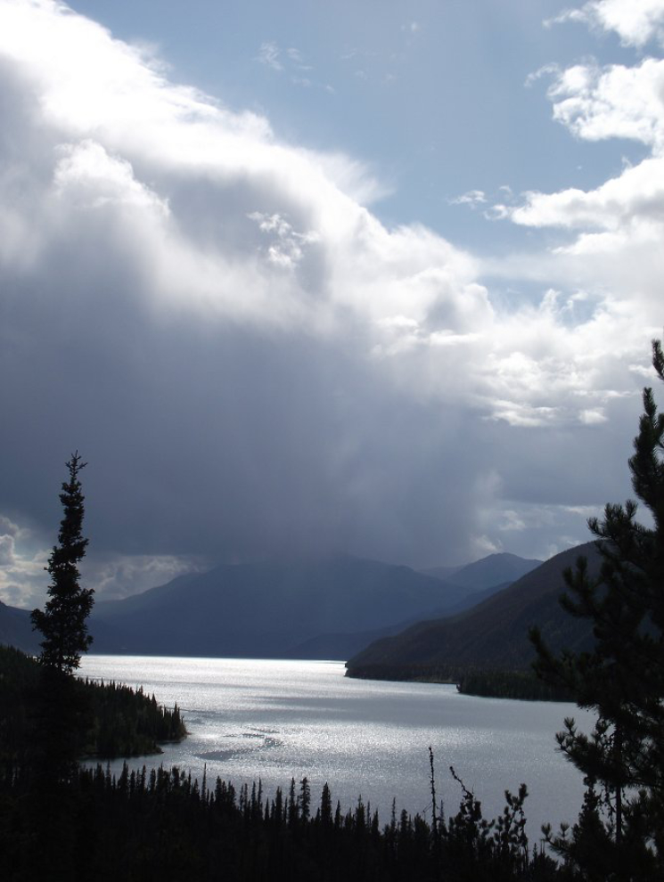 Storm at Muncho Lake on the Alaska Highway