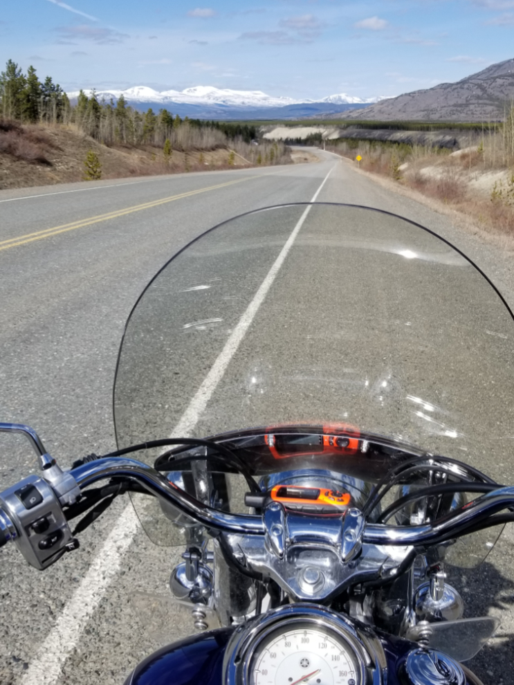 The Alaska Highway on my motorcycle