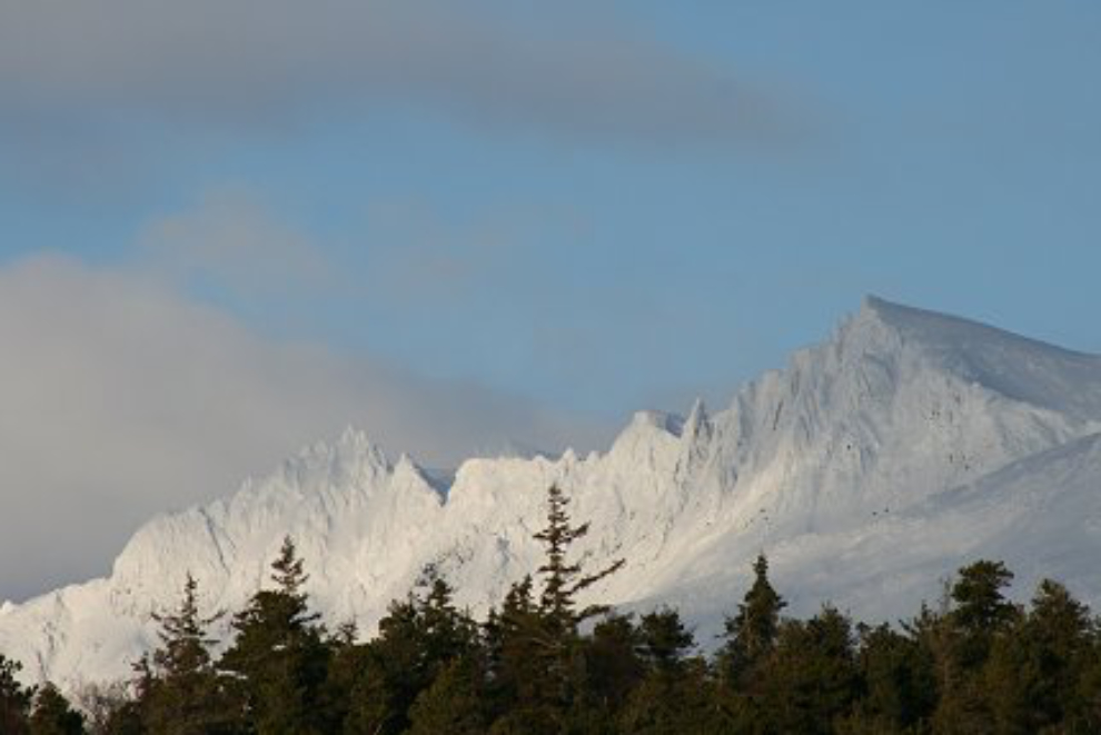  Snowy peaks above the Dyea Road, Alaska