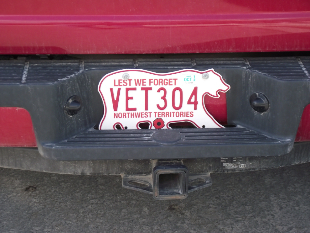 NWT veteran's license plate