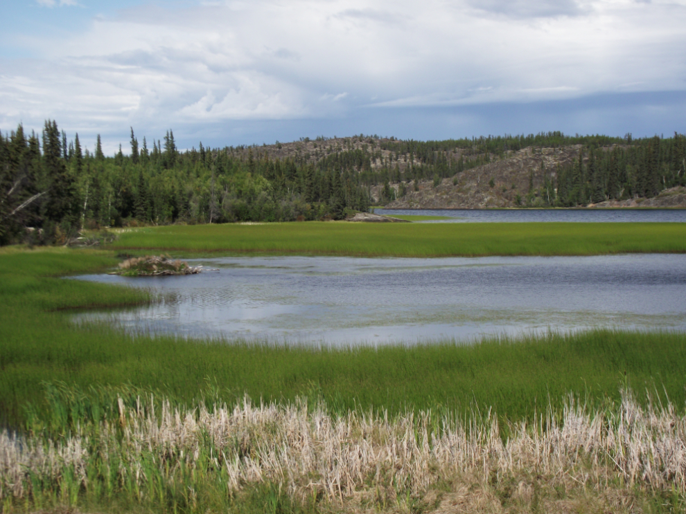 Powder Point, NWT, is a major access point for a chain of lakes.