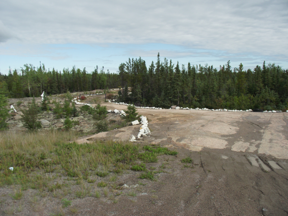 A driveway along the Yellowknife Highway