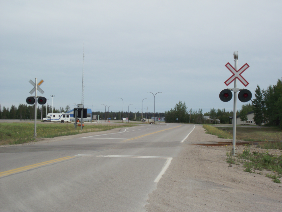 Railway crossing at Enterprise, NWT