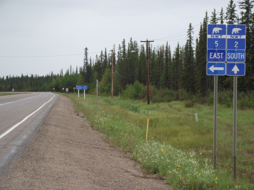 To get to Pine Point, NWT, turn left