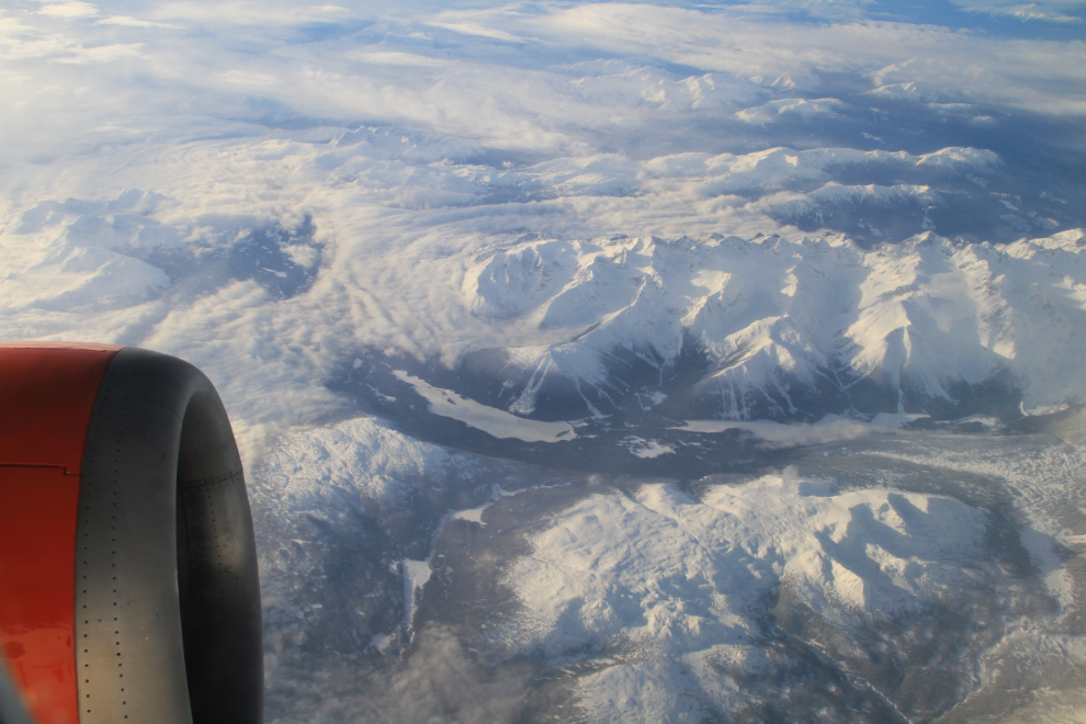 The view from an Air North flight from Vancouver to Whitehorse