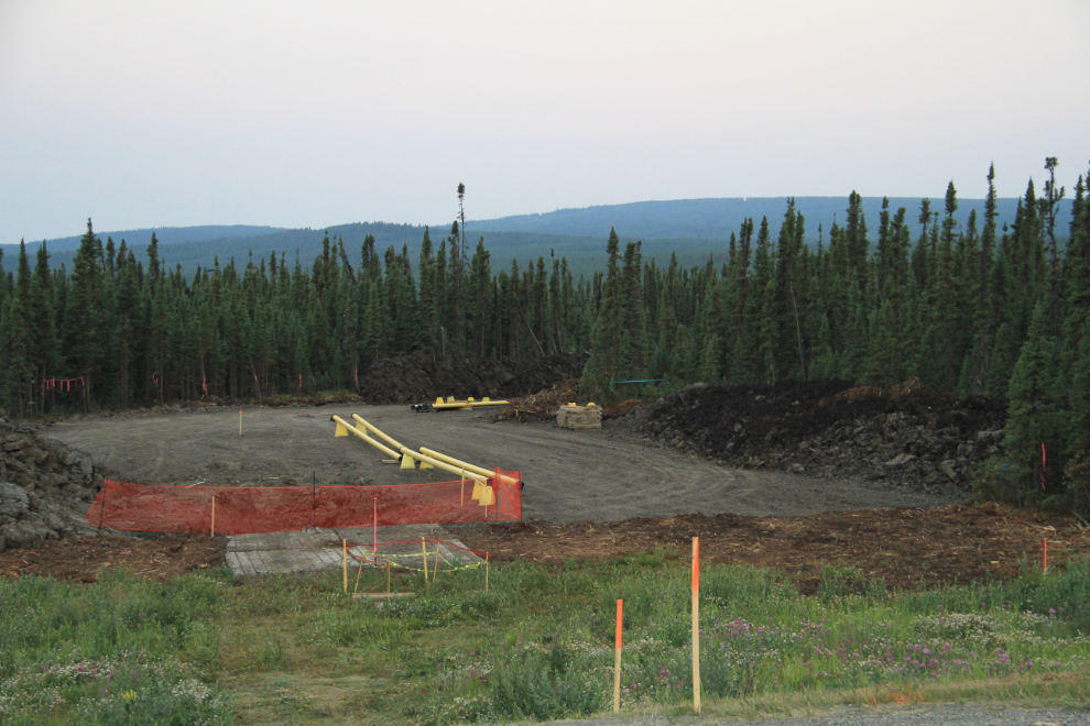 Gas pipeline along the Alaska Highway