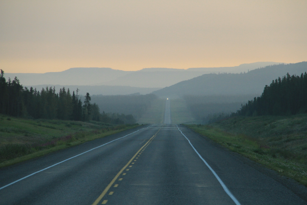Dawn on the Alaska Highway