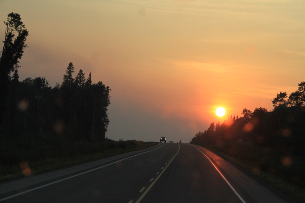 Sunset on the Alaska Highway