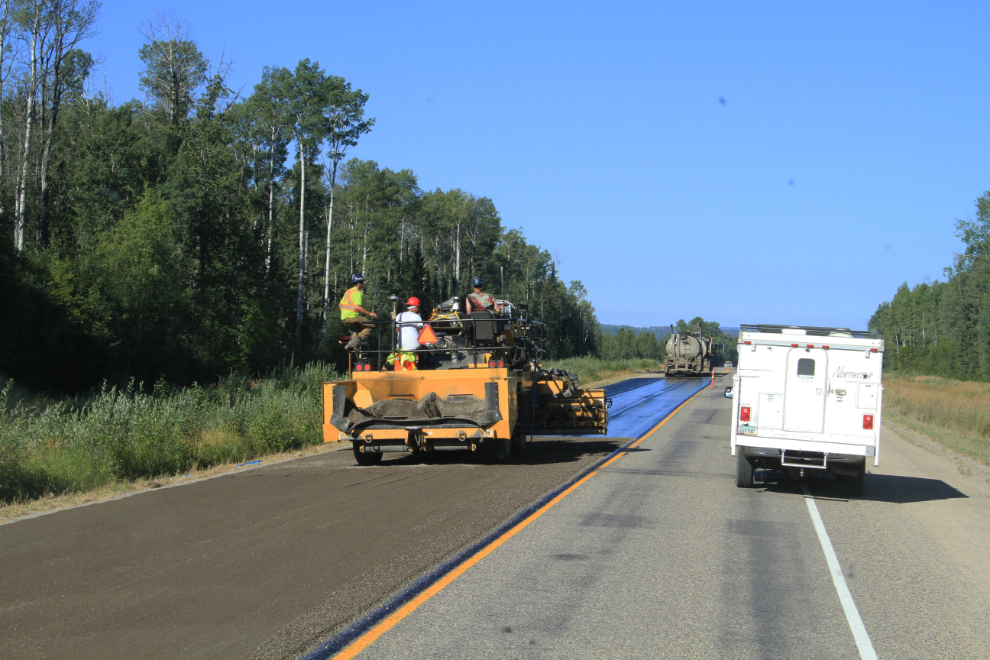 Re-surfacing on the Alaska Highway