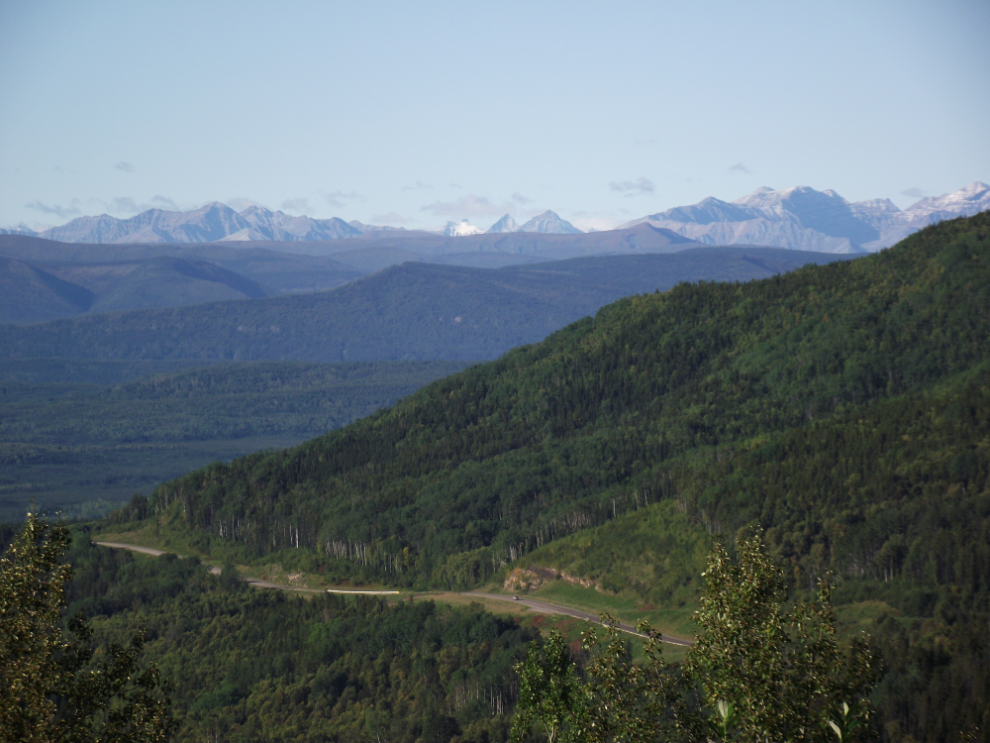 The view north from Steamboat Summit, Km 537 Alaska Highway