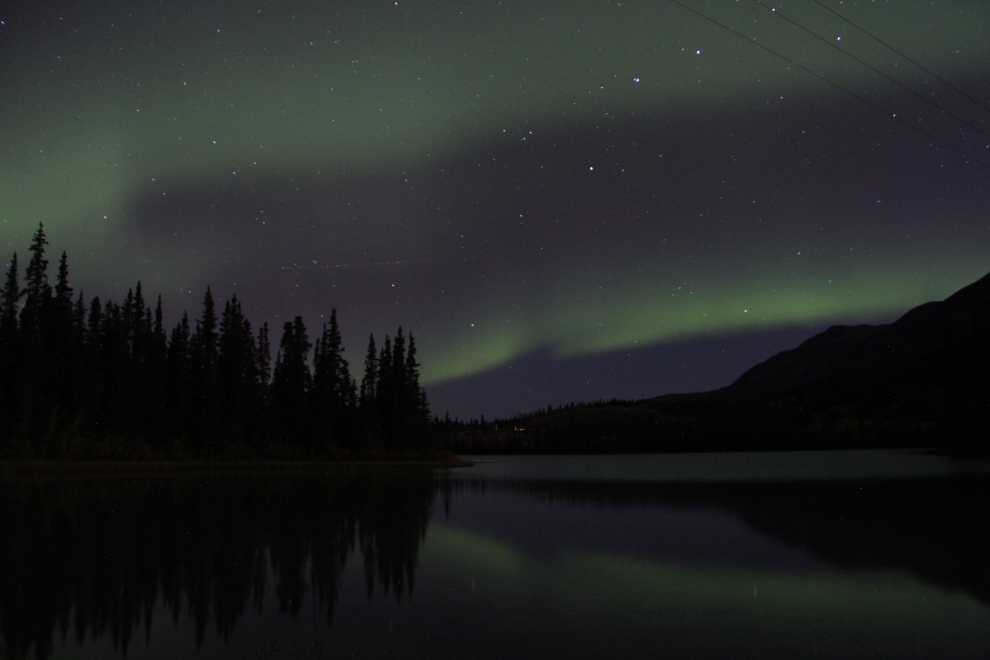 The aurora borealis over Emerald Lake, Yukon