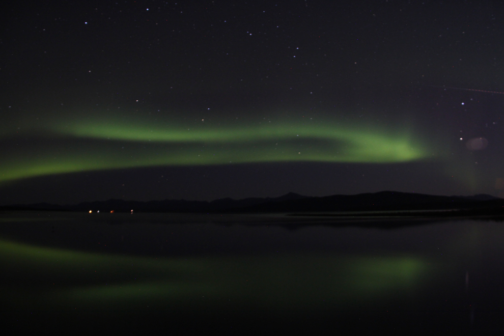 The Northern Lights from the Tagish Bridge, Yukon