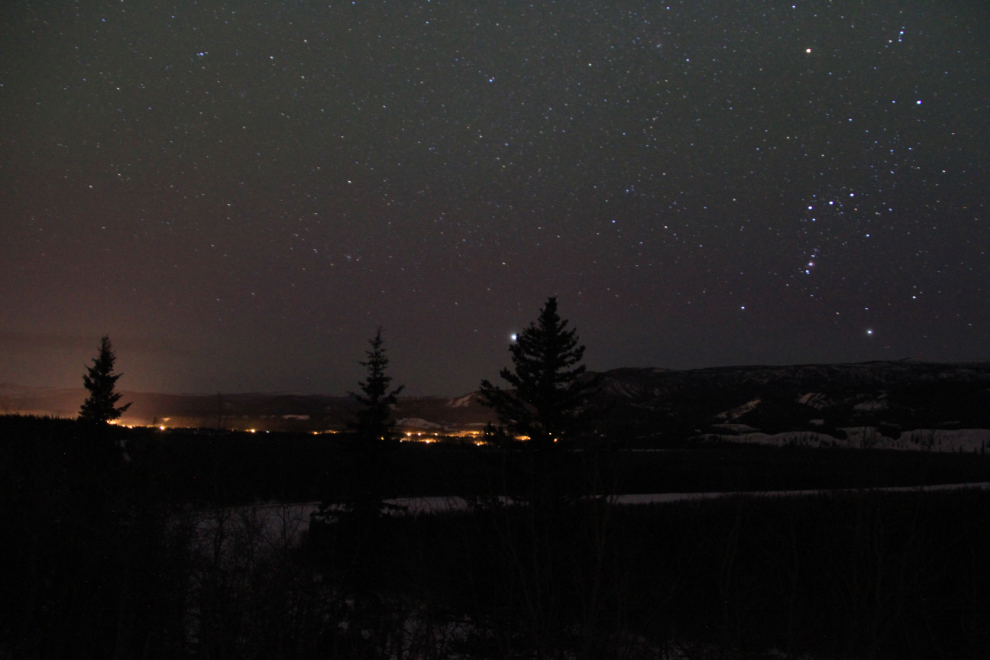 Carmacks, Yukon, on a starry night