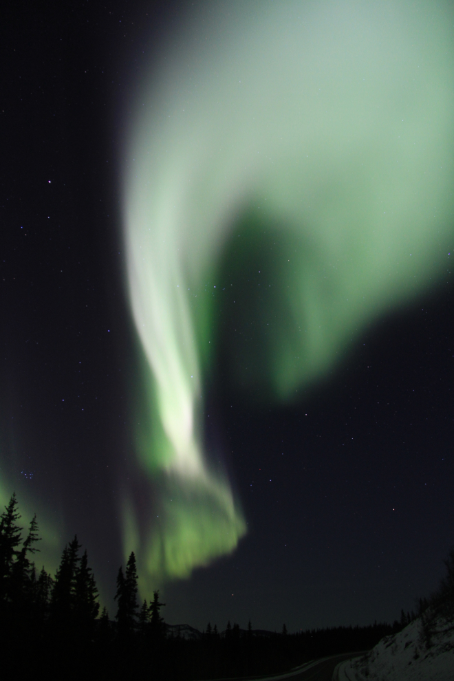 Aurora borealis north of Carmacks, Yukon