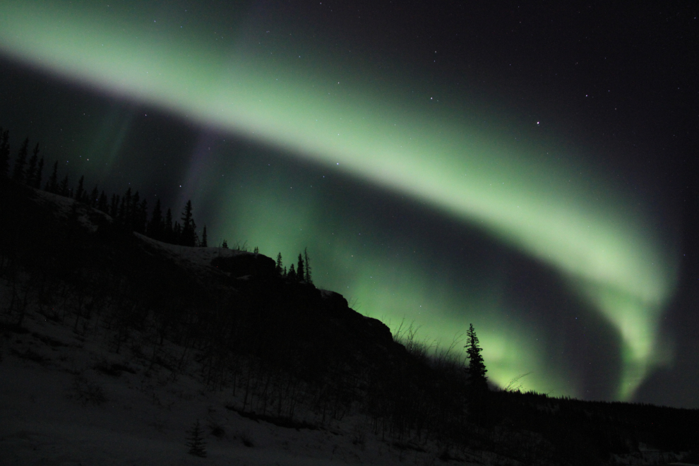 Aurora borealis north of Carmacks, Yukon