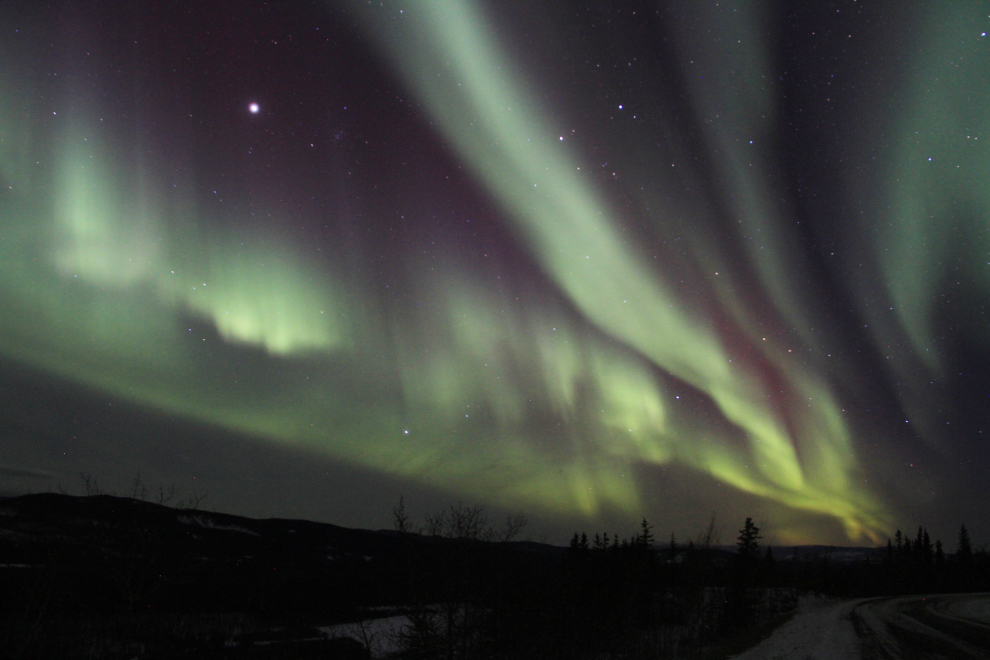 Northern lights east of Carmacks, Yukon
