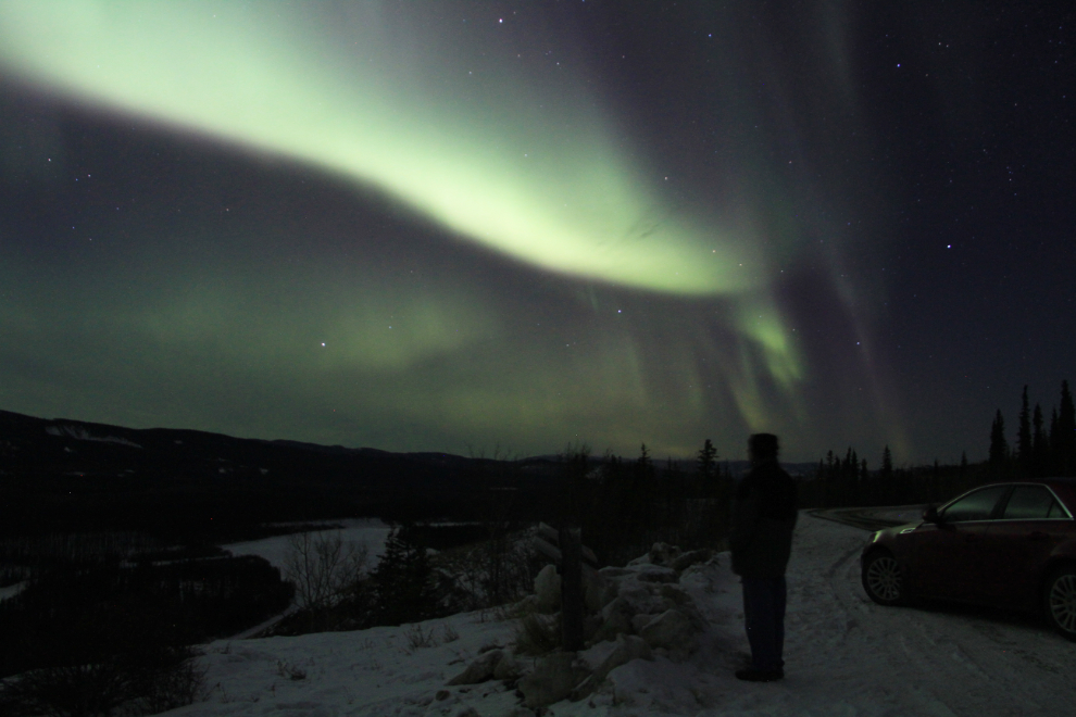 Aurora borealis east of Carmacks, Yukon