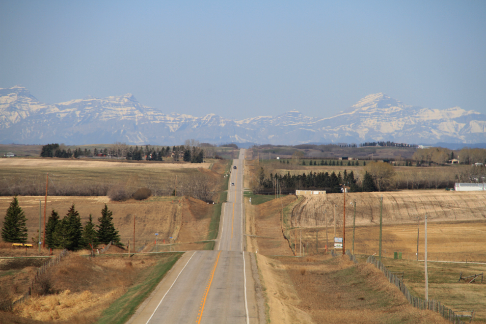 Looking west on Alberta Highway 567, Big Hill Springs Road