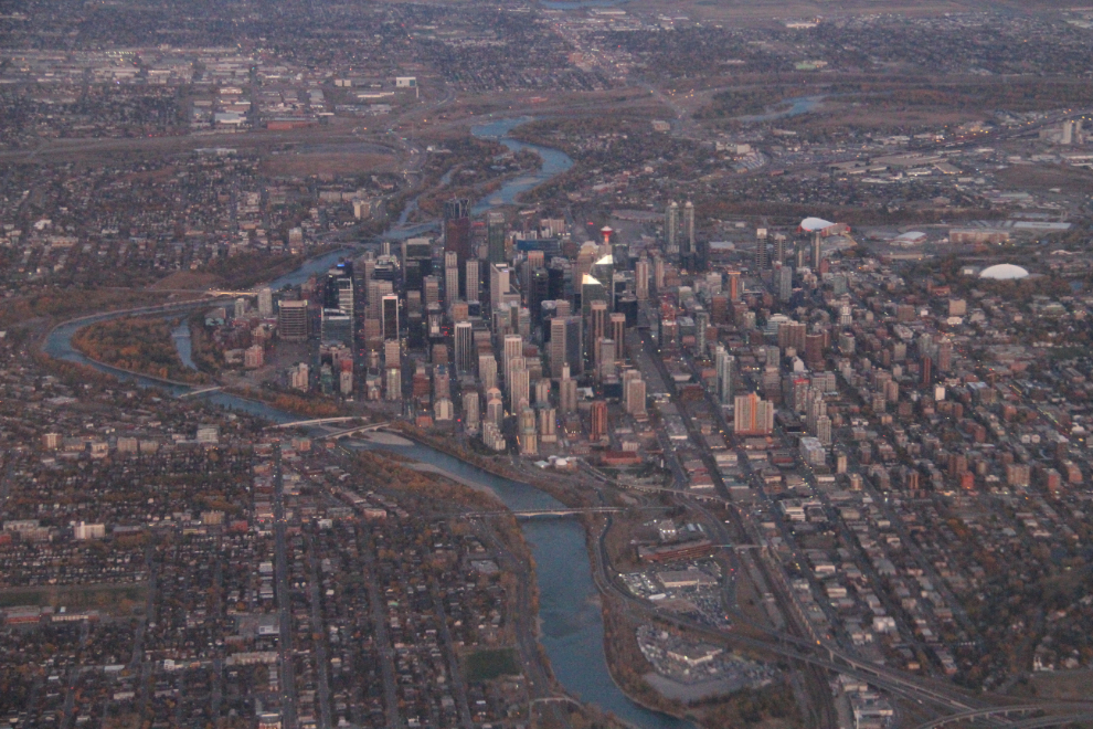 Aerial view of Calgary, Alberta