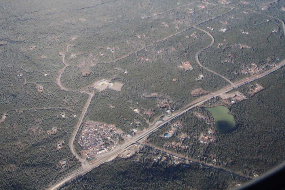 Aerial view of the Carcross Corner
