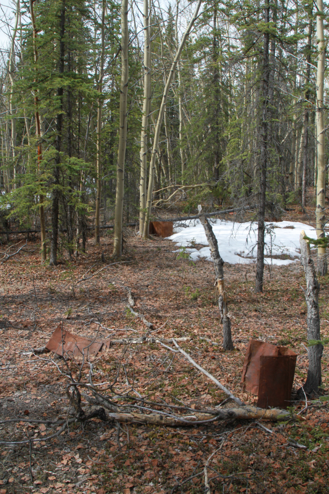 The remains of a World War II Canol pipeline camp south of Whitehorse