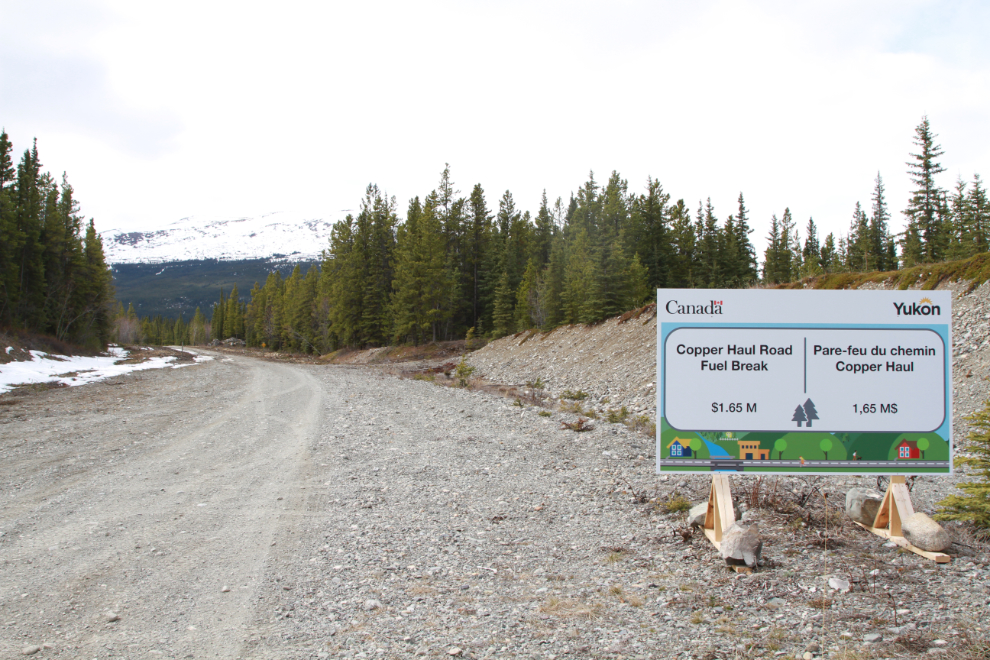 The federal government put up $1.65 million to build the Copper Haul Road Fuel Break at Whitehorse