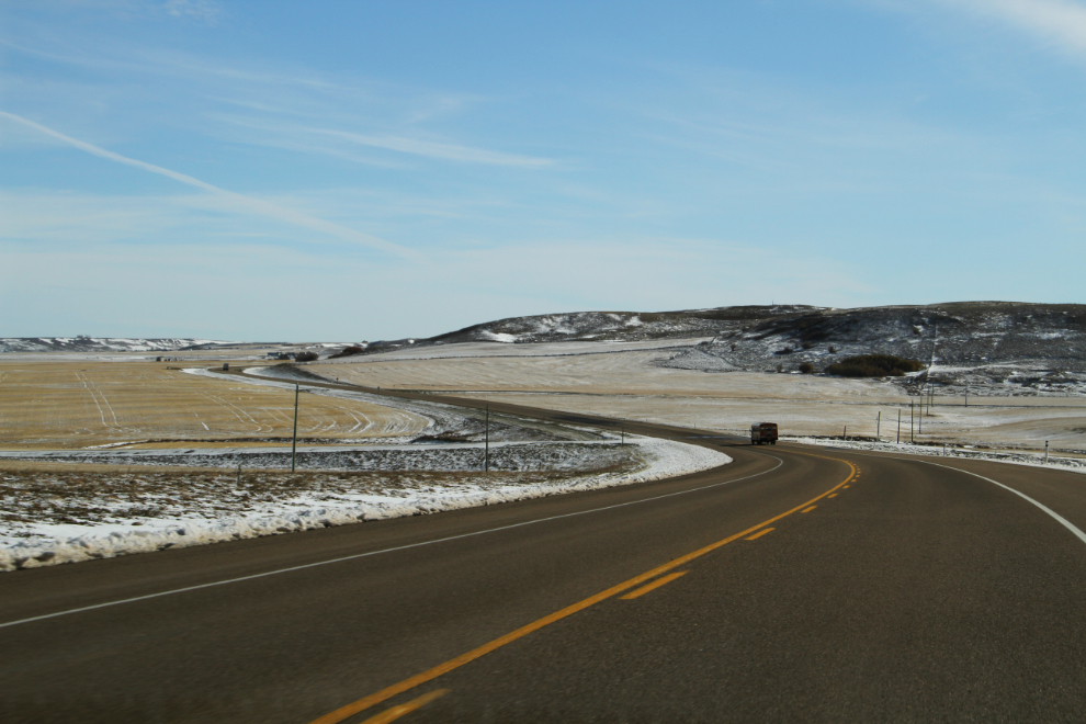 Highway 9 west of Rosebud, Alberta