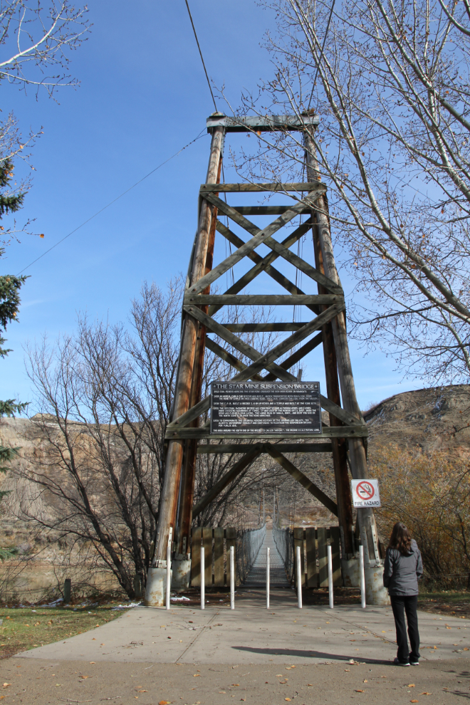 Star Mine Suspension Bridge at Rosedale, Alberta