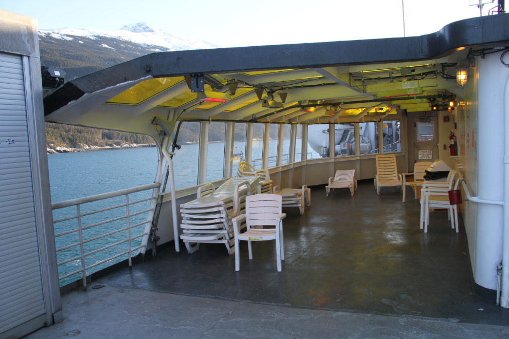 Solarium on the Alaska ferry MV LeConte