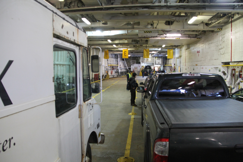 Vehicles on the Alaska ferry MV LeConte
