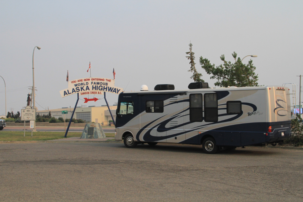 My new motorhome at Mile 0 of the Alaska Highway