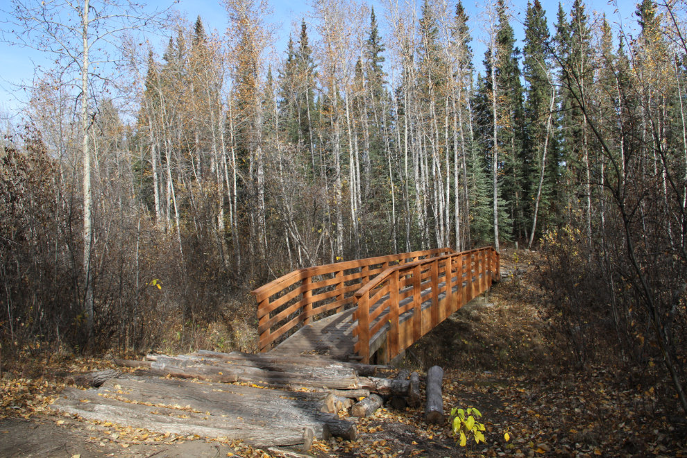 Bridge on the trail to the Forty Mile townsite