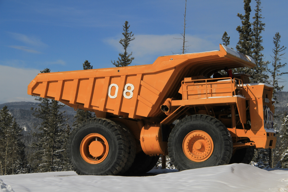 Mining truck at the Natural Resources Interpretive Park at Hinton, Alberta