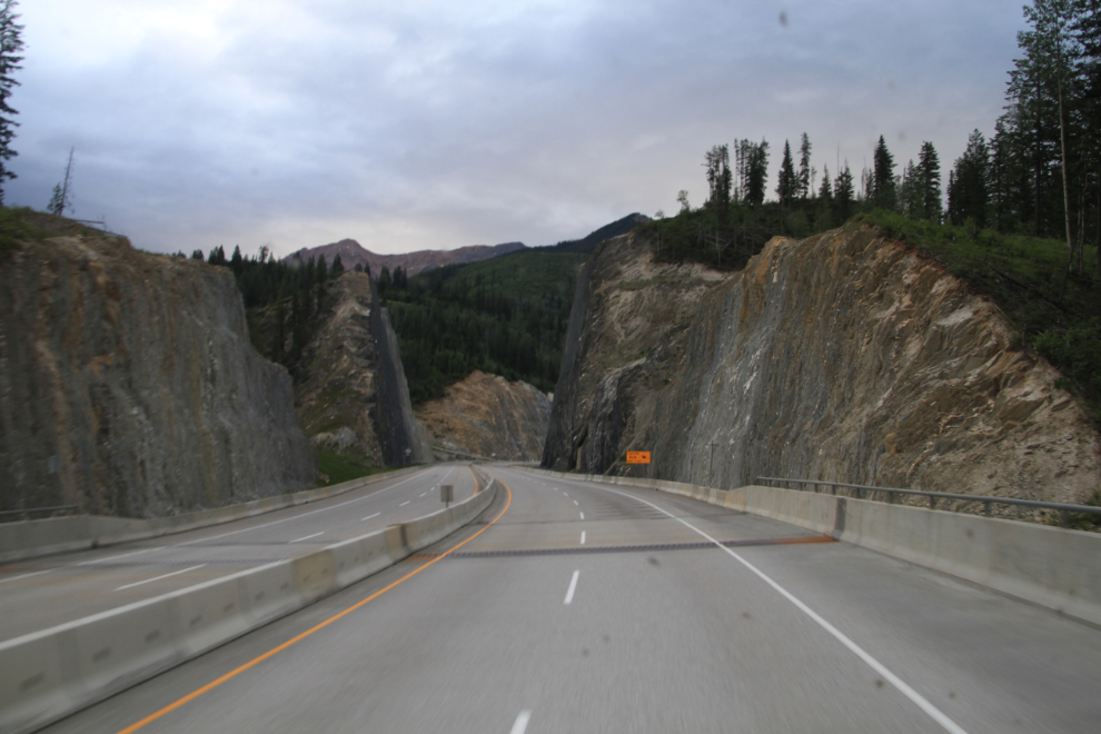 A very impressive rock cut at the east end of the Park Bridge, BC