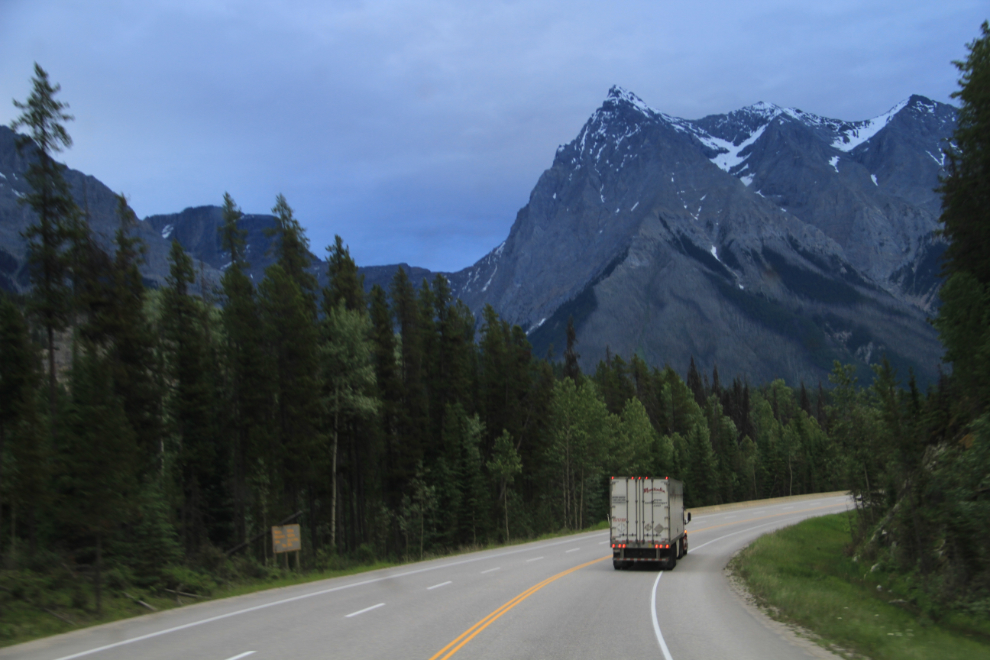 Morning on the Trans-Canada Highway in the Rockies