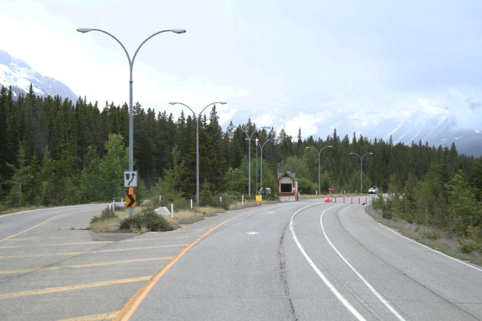 Entering Banff National Park on the David Thompson Highway
