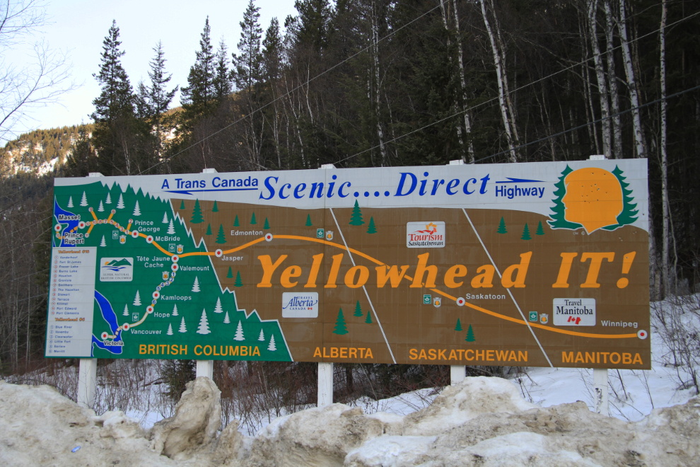 Yellowhead Highway sign in BC