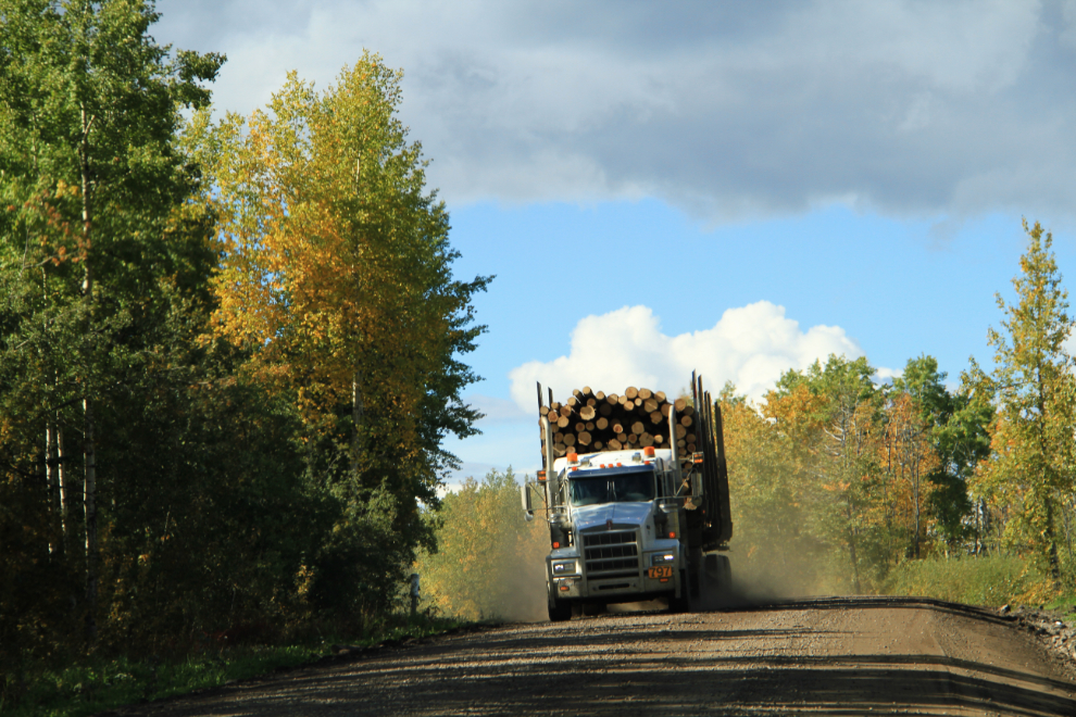 Logging truck near Robb, Alberta
