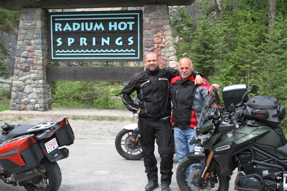 Motorcyclists at Radium Hot Springs