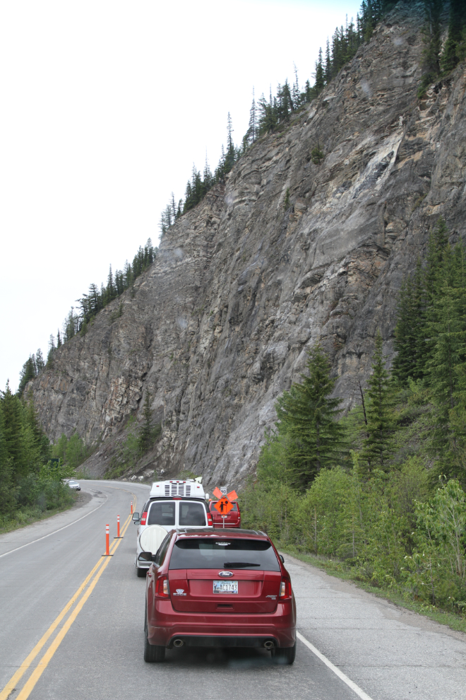 Construction on the Icefields Parkway