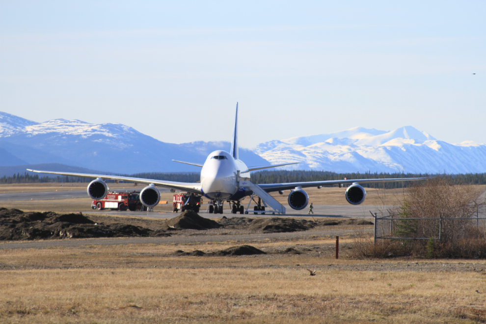Nippon Cargo Boeing 747 JA13KZ at Whitehorse, Yukon