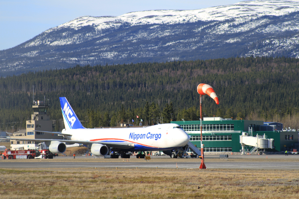 Nippon Cargo Boeing 747 JA13KZ at Whitehorse, Yukon