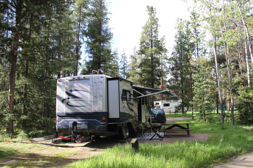 RV at Whistlers Campground in Jasper