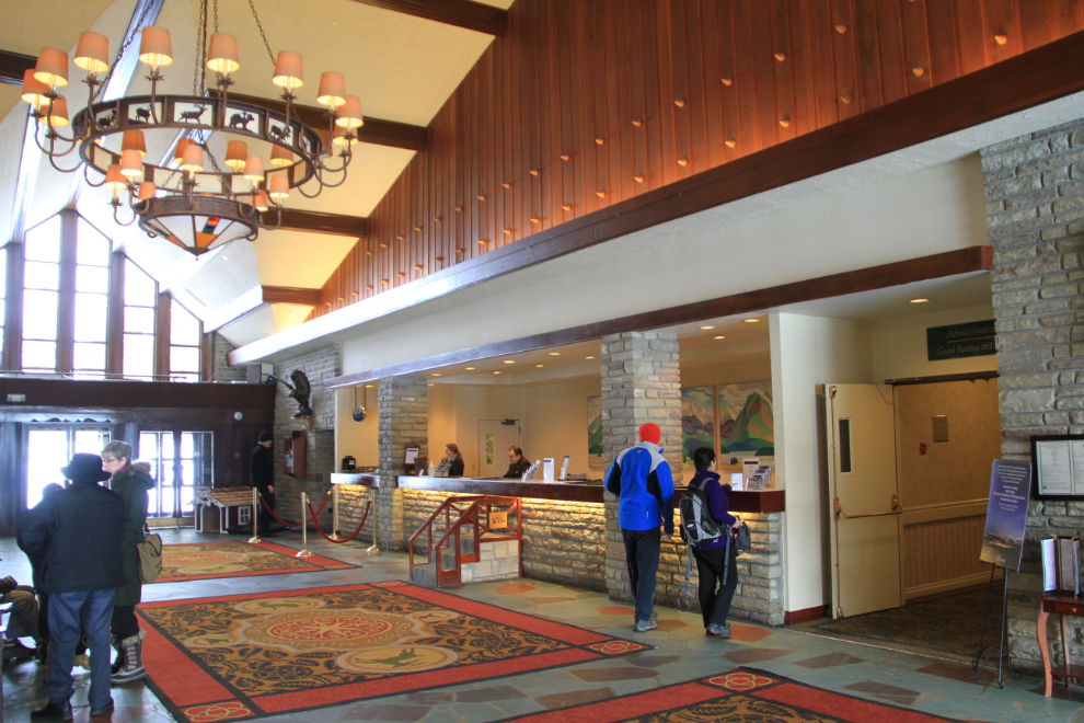 Reception desk, Fairmont Jasper Park Lodge