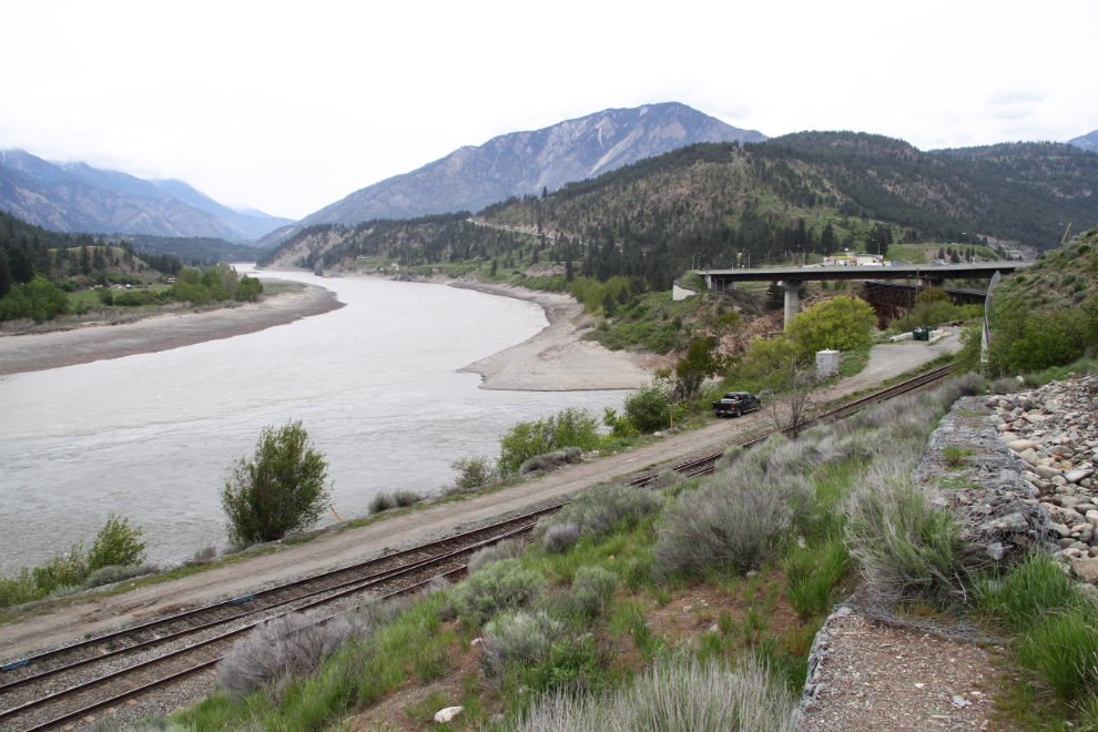 The confluence of the Fraser and Thompson Rivers at Lytton, BC