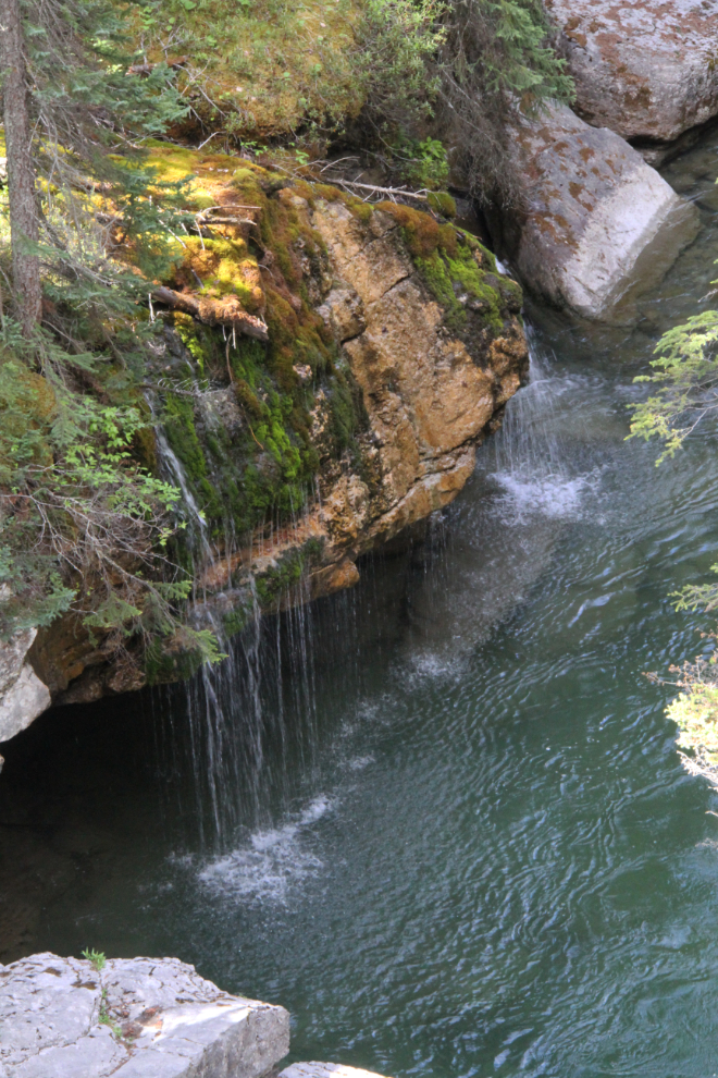 Small waterfall in Maligne Canyon, Jasper National Park