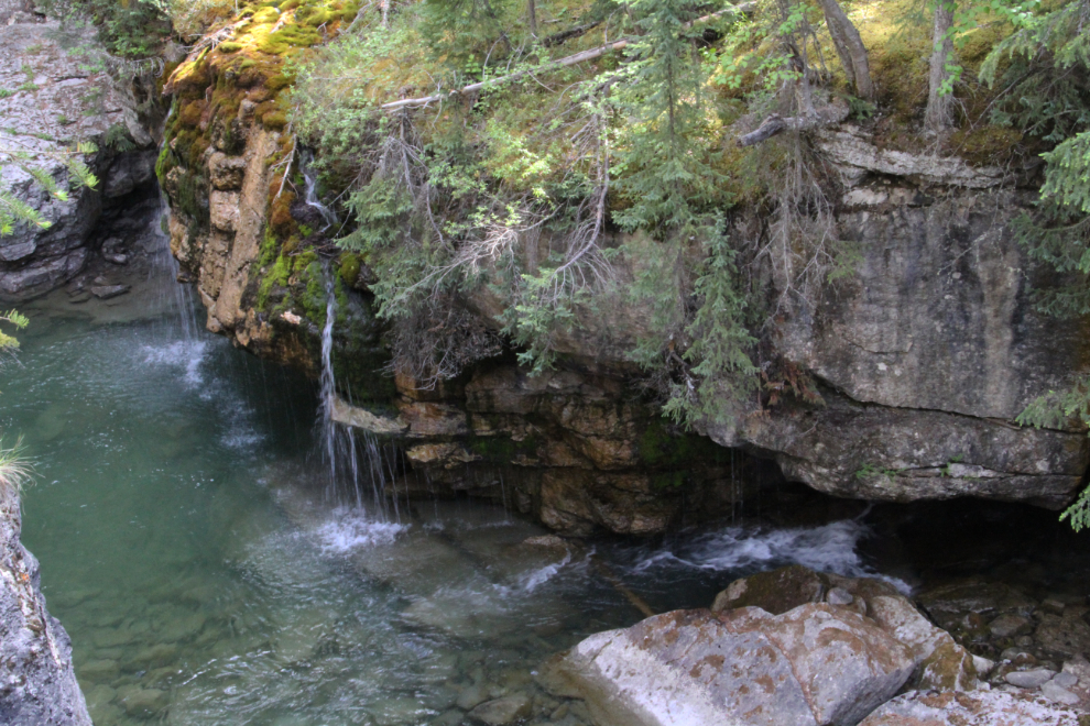 Small waterfall in Maligne Canyon, Jasper National Park