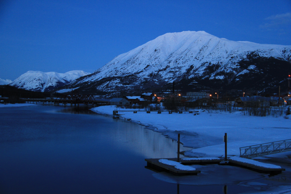 Winter dawn at Carcross, Yukon
